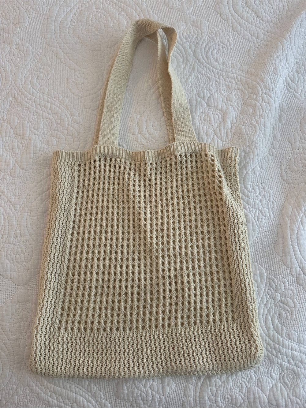 Princess Polly Cream Knit Tote Bag